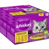 Whiskas 48 x 100g Frischebeutel Geflügel Auswahl in Sauce Whiskas 1+ Katzenfutter nass