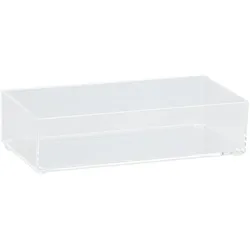 Relaxdays Schubladen Organizer, Make Up, Schmink- u. Schreibtisch, Büro, Küche, Kunststoff, HBT 5x19x9,5 cm, transparent