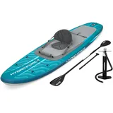 BESTWAY Hydro Force SUP Allround Board-Set Aqua Drifter, 335 x 91,5 x 15 cm, bis 150 kg, FortiFiber-Material, Abnehmbarer Sitz, D-Ringe, Anti-Rutsch-Belag, Pumpe, Paddel, Rucksack, Coil-Leash