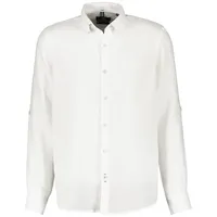 LERROS Lässiges Herren Leinenhemd, Langarm - White - XXXL