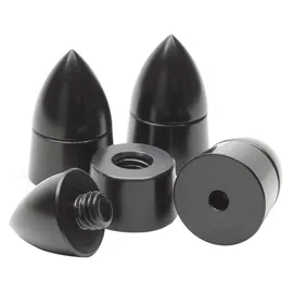 Dynavox Sub-Watt-Absorber 4er Set, höhenverstellbare Entkoppler für Lautsprecher und Boxenfüße, - Schwarz