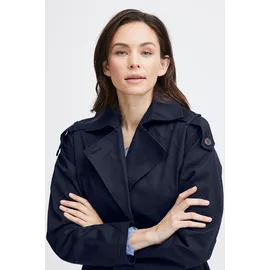 Fransa Wintermantel "Jacke FRNINA", Damen, Gr. L, blau (navy blazer), Obermaterial: 100% Baumwolle CO., Mäntel Wintermantel