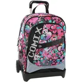 Comix BRIGHT Schulrucksack Trolley für Kinder und Jugendliche, verstellbarer Griff, abnehmbarer Trolley, gepolsterte und verstellbare Schultergurte, 2 Hauptfächer, Fronttasche, Reißverschluss, 33 x 52