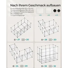 Songmics Freigehege L-XXL 145 x 72 x 57 cm weiß