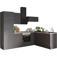kochstation Winkelküche L-Form KS-Aken 270 cm grau