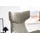 KAWOLA Ohrensessel LOTTE Cord 79 x 117 x 0 cm Grau mit Hocker