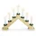 Spetebo Schwibbogen 39 cm mit 7 LED Kerzen und Timer