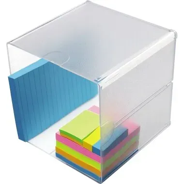 Deflecto Deflect-o Organisationsbox CUBE 350401 1Fach glasklar