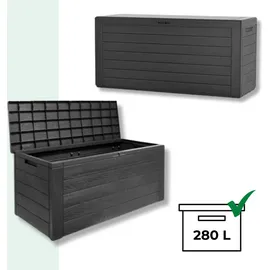 Prosperplast Woodebox 280 l 43,8 x 43,8 x 55 cm Anthrazit