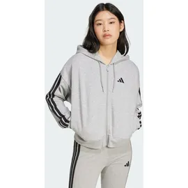 adidas Essentials 3-Streifen French Terry Kapuzenjacke Medium Grey Heather / Black XL