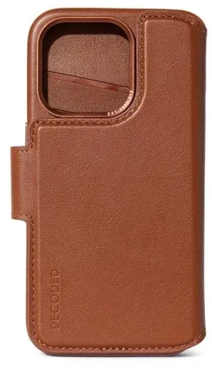 Leather Detachable Wallet for iPhone 15 Pro Max Tan