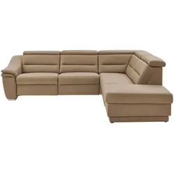 meinSofa Ecksofa  Ivonne , braun , Maße (cm): B: 294 T: 245.0