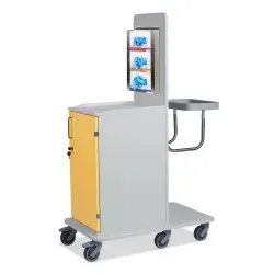 ETERNASOLID MULTICART Hygienewagen T12 mit festem Abfallsammler 92218-GE , Farbe: gelb