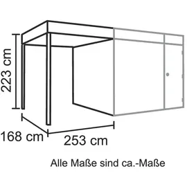 SKANHOLZ Schleppdach 168 x 253 cm Grau