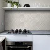 Fliesenaufkleber Beige Grau Marokko Klebefliesen Wasserdicht Ölfest Fliesenfolie Küchenrückwand Selbstklebend Fliesenaufkleber Bad Klebefolie Home Decor 4 Stück/15x30cm