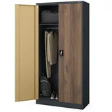 Jan Nowak DAWID Aktenschrank 185 x 90 x 45 cm Anthrazit/Nussbaum