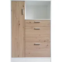 Hti-Living HTI-Living, Regal, Küchenschrank Weiss Artisaneiche Blanca L (H,