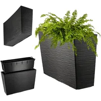 Kadax Blumenkasten aus Kunststoff, Balkonkasten mit Einsatz, 56 cm,
