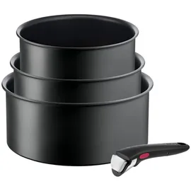 Tefal Ingenio Ingenio Unlimited Pfannen-Set 4-tlg.L7649453 4cz, Pfanne + Kochtopf, Schwarz