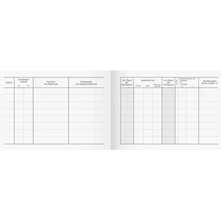 Brunnen Fahrtenbuch A6 quer, Kartoneinband, 40 Blatt, 3 Farben) sortiert