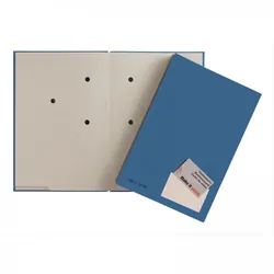 Pagna 24205-02, Präsentationsmappe, A4, Karton, Papier, Blau, Satin, Porträt