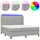 vidaXL Boxspringbett 180 x 200 cm Hellgrau