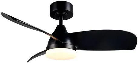 Reality Leuchten Deckenventilator Helsinki Alu, Eisen, Stahl & Metall Schwarz