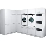 laundreezy Mehrzweckschrank-Set 285 x 200 x 68 cm Weiß