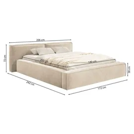 Selsey Tilves Low 140 x 200 cm Braun