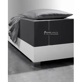 FLEURESSE Comfort XL 001119 Jersey 90 x 200 - 100 x 220 cm steingrau