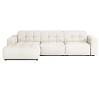 Emoebel24 Modulare Ecksofa L-form Links Bergi 284x166x70 cm Creme - Beige