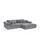 Smart Ecksofa in modernem Cord Lianea ¦ grau ¦ Maße (cm): B: 291 H: 86 T: 208.0