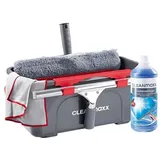 Clean Maxx CLEANmaxx Fensterreiniger Set Professional, grau/rot