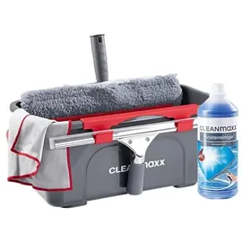 Clean Maxx CLEANmaxx Fensterreiniger Set Professional, grau/rot