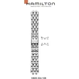 Hamilton Metall Jazzmaster Band-set Edelstahl H695.324.108 - silber