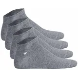 Tom Tailor Unisex Socken, 4er Pack - Basic, Sneakersocken, einfarbig Grau 39-42