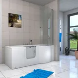 Seniorendusche und Badewanne mit Tür S12D-TH-L-EC Dusche 170x85cm