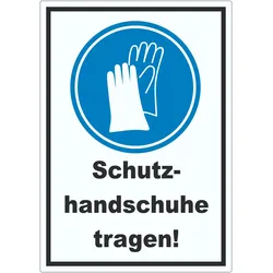 Schutzhandschuhe tragen Aufkleber A0 (841x1189mm)