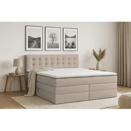 Deine Möbel 24 SANTE 160 x 200 cm H3 Beige/Grau/Schwarz