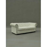 JVmoebel Chesterfield-Sofa, Chesterfield Design Luxus Polster Sofa Couch Sitz weiß