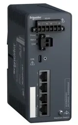 Schneider Electric MCSESM043F23F0 Modicon Managed Switch, 4 Ports für Kupfer (4TX 10/100 Mbit/s)