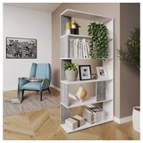 Vicco Raumteiler »Bücherregal Standregal Büroregal Regal 5 Fächer Weiß Beton« grau