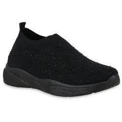 Damen Slip Ons in Schwarz
