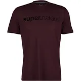 super.natural - 3D Signature Tee - Merinoshirt Gr S braun