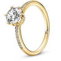 Pandora SHINE Ring "funkelnde Krone" gelbvergoldet, Zirkonia 168289C01 56