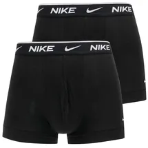 Nike Herren Everyday Cotton Stretch Trunks 2Pk, black L
