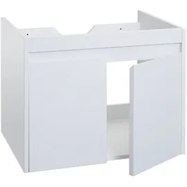 Mendler Waschbeckenunterschrank 2 Türen 59 x 48 x 45,5 cm Weiß