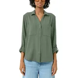 QS Langarmbluse olive S