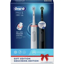 Oral-B Pro 3 3900 weiß + 2. Handstück Black-White Edition