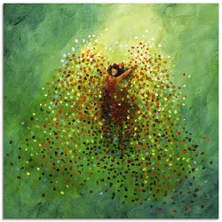 Artland Glasbild »Sich selbst feiern«, Frau, (1 St.), in verschiedenen Größen Artland Farbe Bild(er): grün